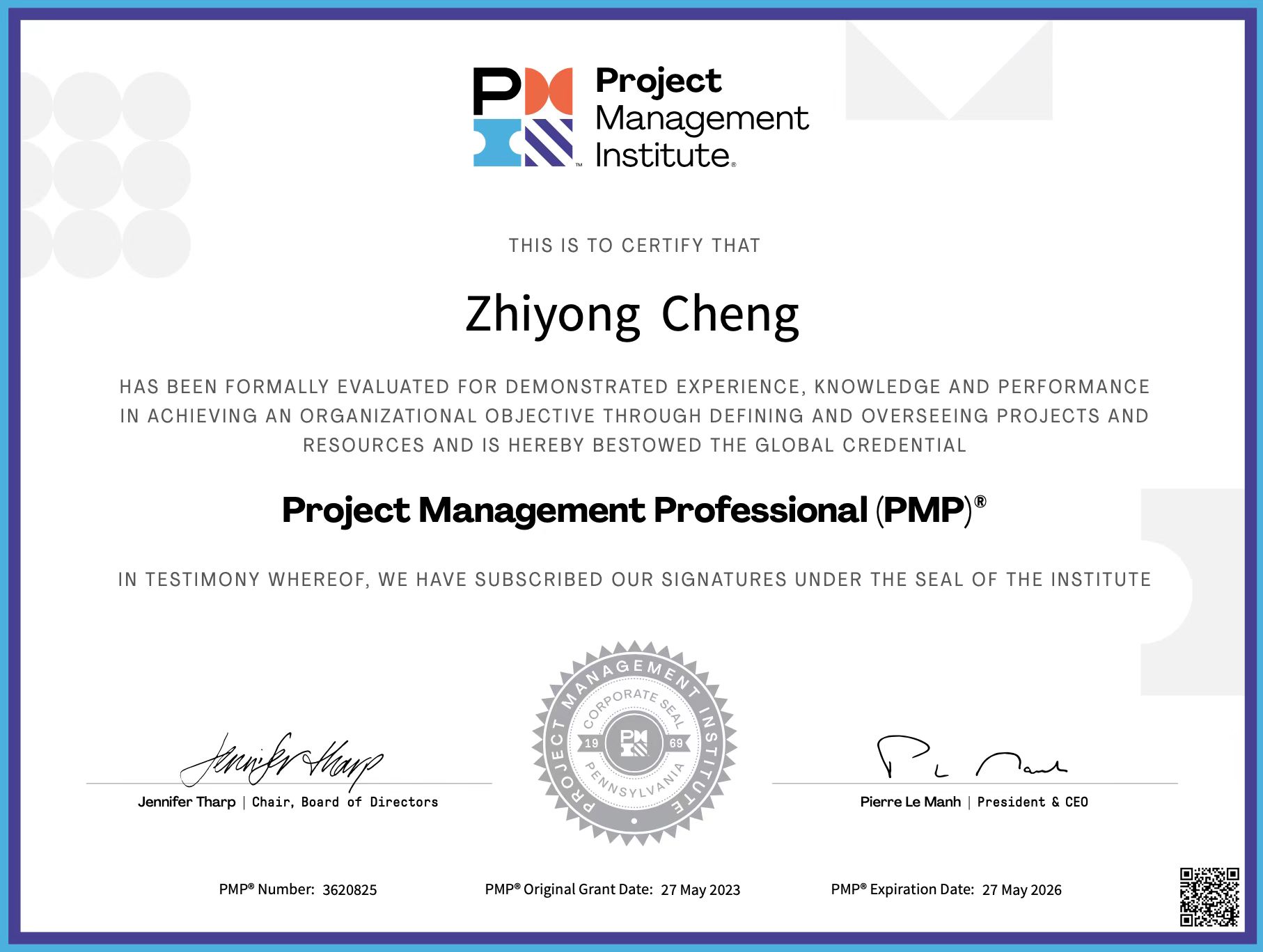PMP Certificate